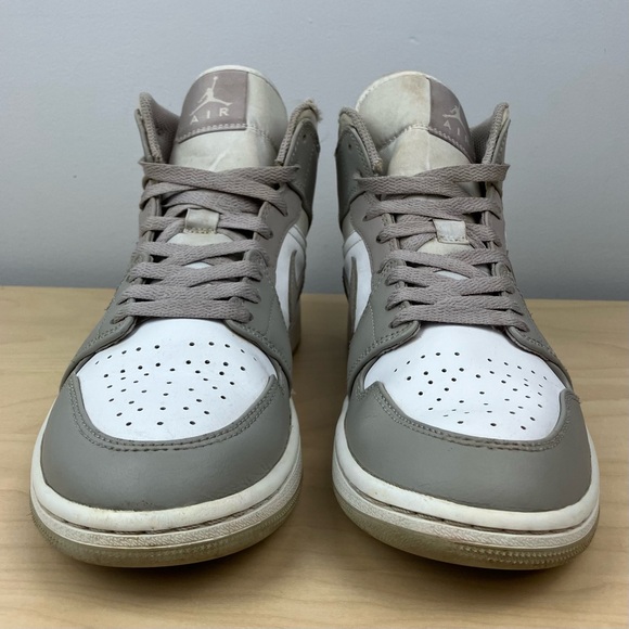 Nike Air Jordan Retro 1 Mid Men’s Size 8.0 College Gray Basketball Shoes Beaters - Picture 5 of 15